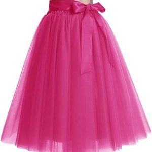 Womens Tutu Skirts A Line Tulle Dress for Women Knee Length Adult Skirt Layered